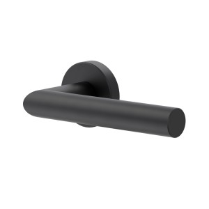 Schwarze Novadoors Türgriffgarnitur Nova Mio, rosettenlos, Smart2Lock für Innentüren.