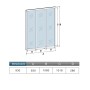 Skizze AICA Loftstil Innenfenster Ecklösung mit Maßen, ideal als Glas Trennwand.