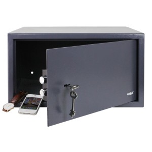 HMF 49204-11 Safe Tresor Schlüssel Möbeltresor Laptop Ordner 45 x 25 x 36 cm Anthrazit