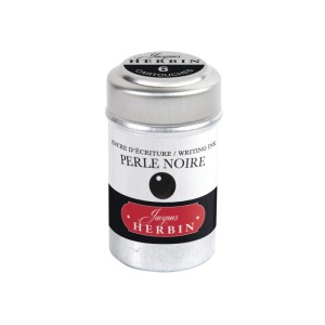 Jacques Herbin Tintenpatronen Schwarz 6er Aluminiumdose
