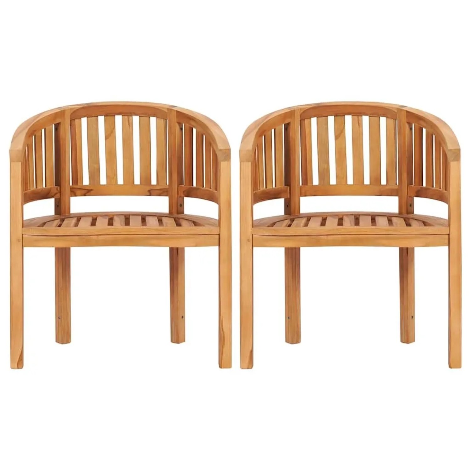 vidaXL Bananenstühle 2 Stk Massivholz Teak 48019_4