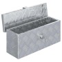 DELUKE Aluminiumbox Mit Deckel Abschließbar Alubox Deichselbox Alu Anhängerbox Werkzeugkiste Transportbox Metallkiste 48,5x14x20cm Silber_2