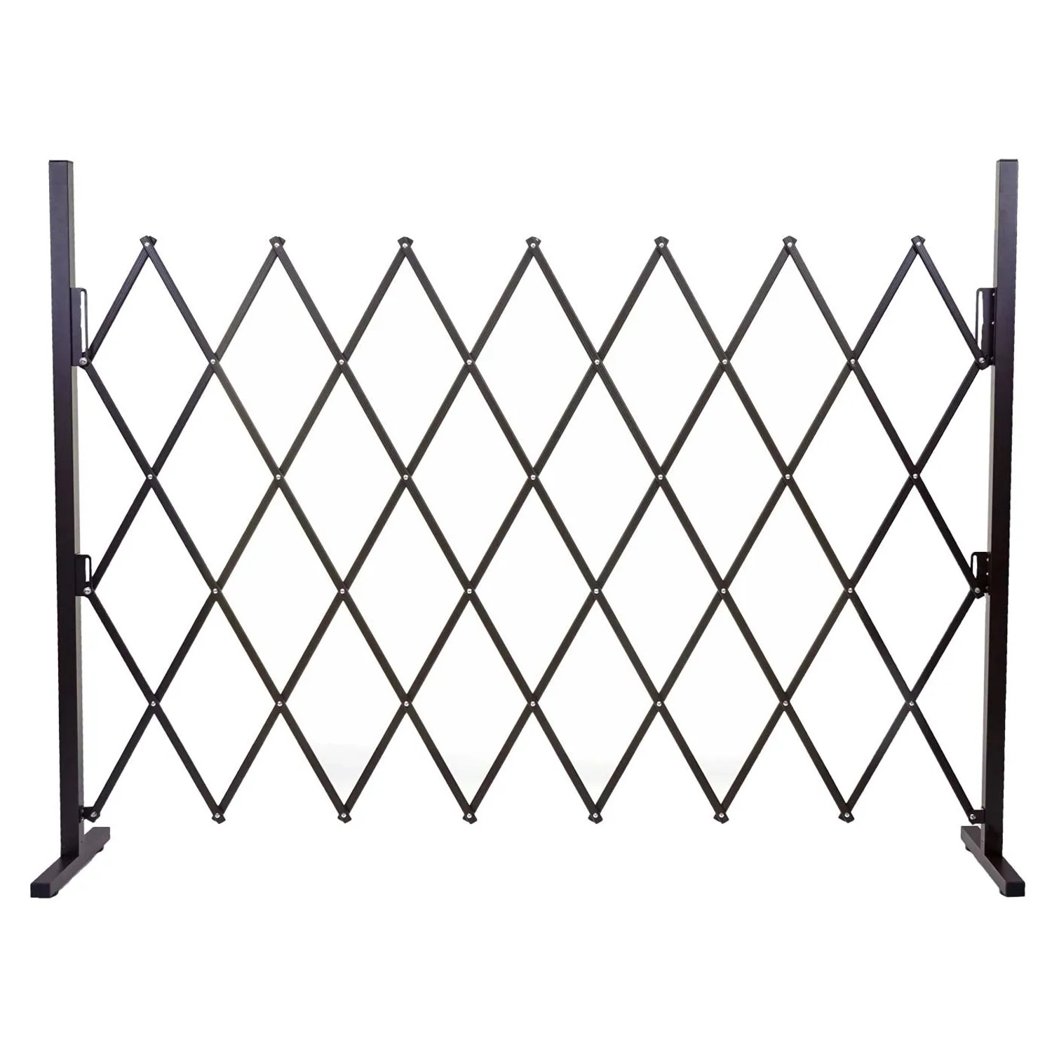 Ausziehbares MCW Absperrgitter B34, 153cm hoch, Breite 28-200cm, für Garten und Innenbereich.
