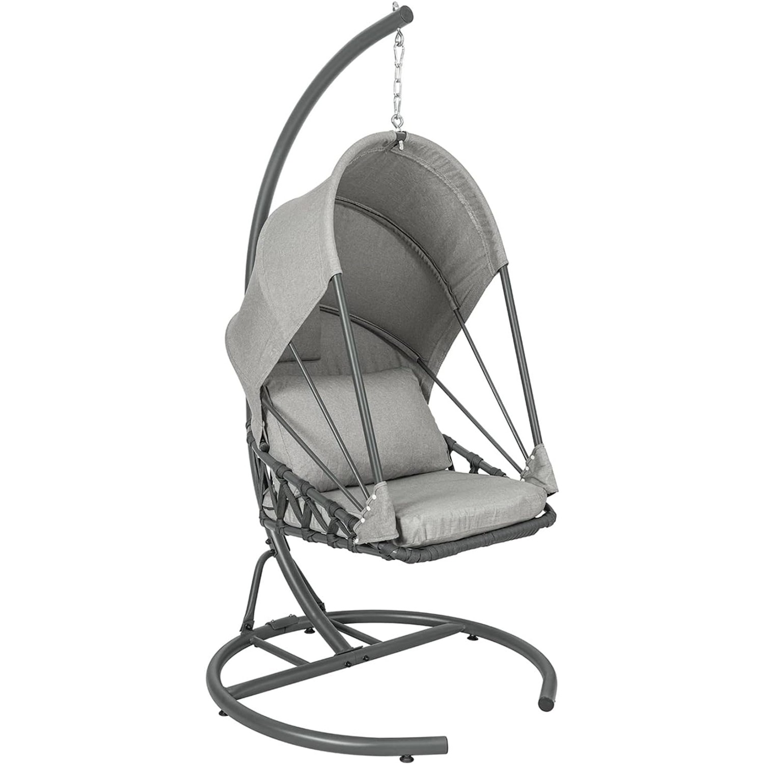 SoBuy Schwebeliege für Indoor und Outdoor Stahlrohr Oxfordstoff Grau OGS57-HG