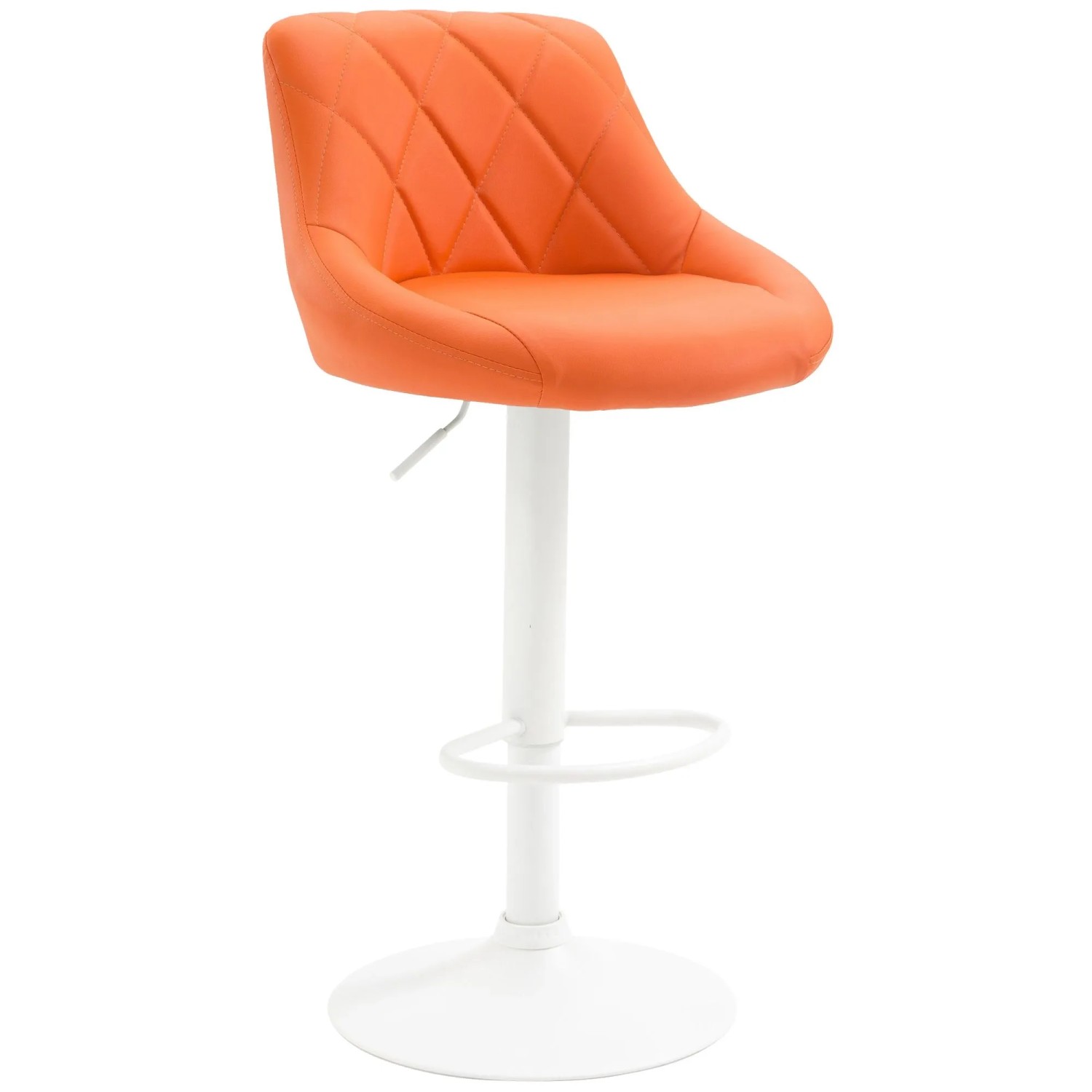 CLP Barhocker Lazio Kunstleder Orange/Weiß
