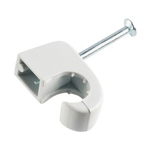 Graue Express-Schelle mit Nagel für Kabel und Leitungen (7-11 mm), 200er Pack.