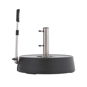 Doppler Rollsockel Easy Move Switch 50 kg, Schirmständer mit Rollen und Zugstange.