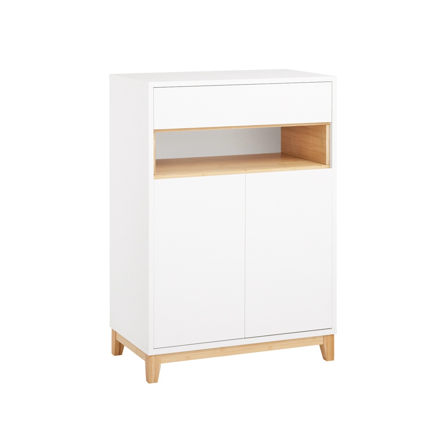 SoBuy Sideboard Küchenschrank Kommode Flurschrank Weißnatur 60x85x34cm FSB9 günstig online kaufen