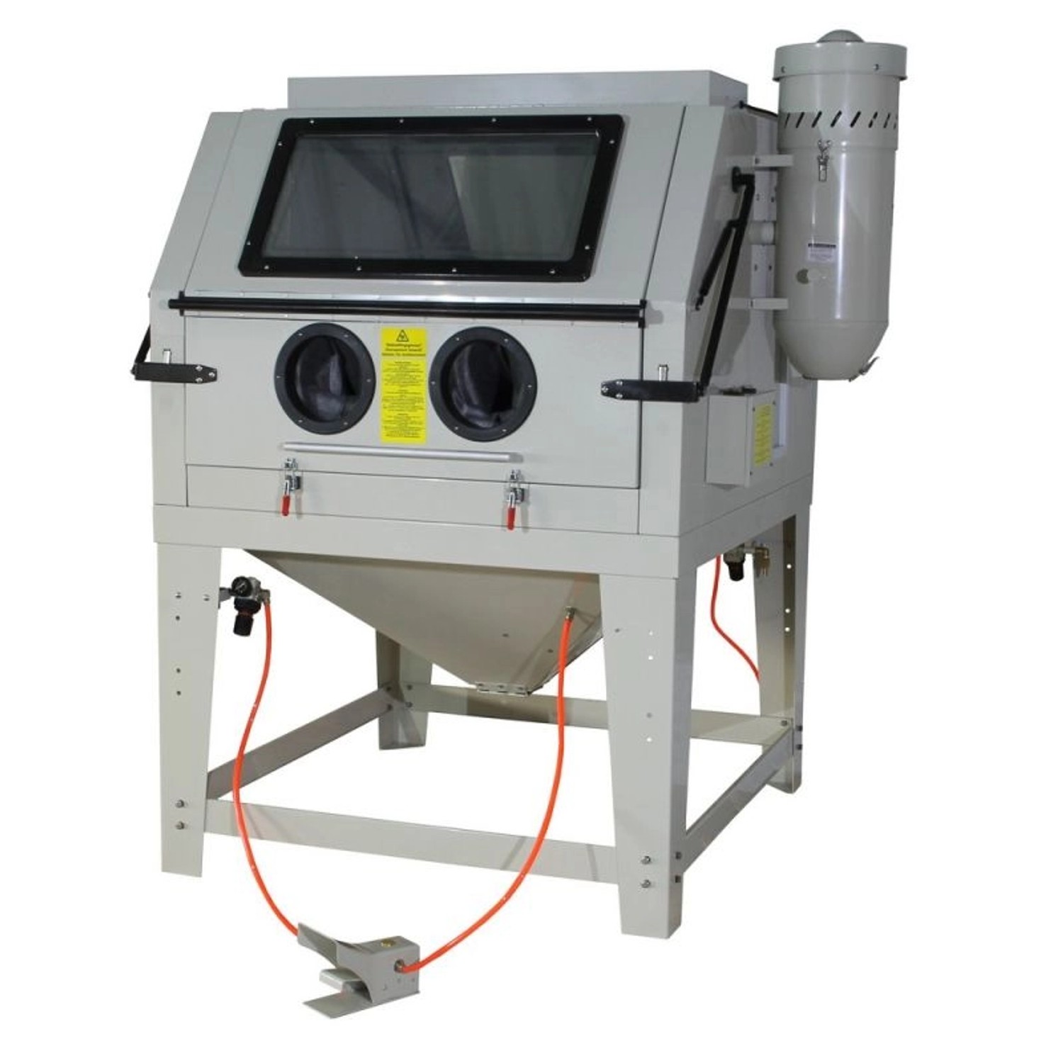 DeTec. Sandstrahlkabine 1200l 230V Mit Fußpedal Sandstrahlgerät inkl. Absaugung Öffnungsklappe Und Sandstrahlpistole Mit...