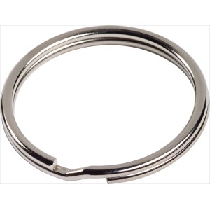 Vernickelter LUX Schlüsselring, Ø 24mm, ideal zum Organisieren von Schlüsseln.