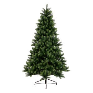 Grüne Kunsttanne Nagano, 150 cm hoch, mit Metallständer. Ideal als Weihnachtsbaum.