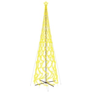 Kegelförmiger LED-Weihnachtsbaum, 230x800 cm, warmweiß, mit 3000 LEDs und Stern für festliche Beleuchtung.