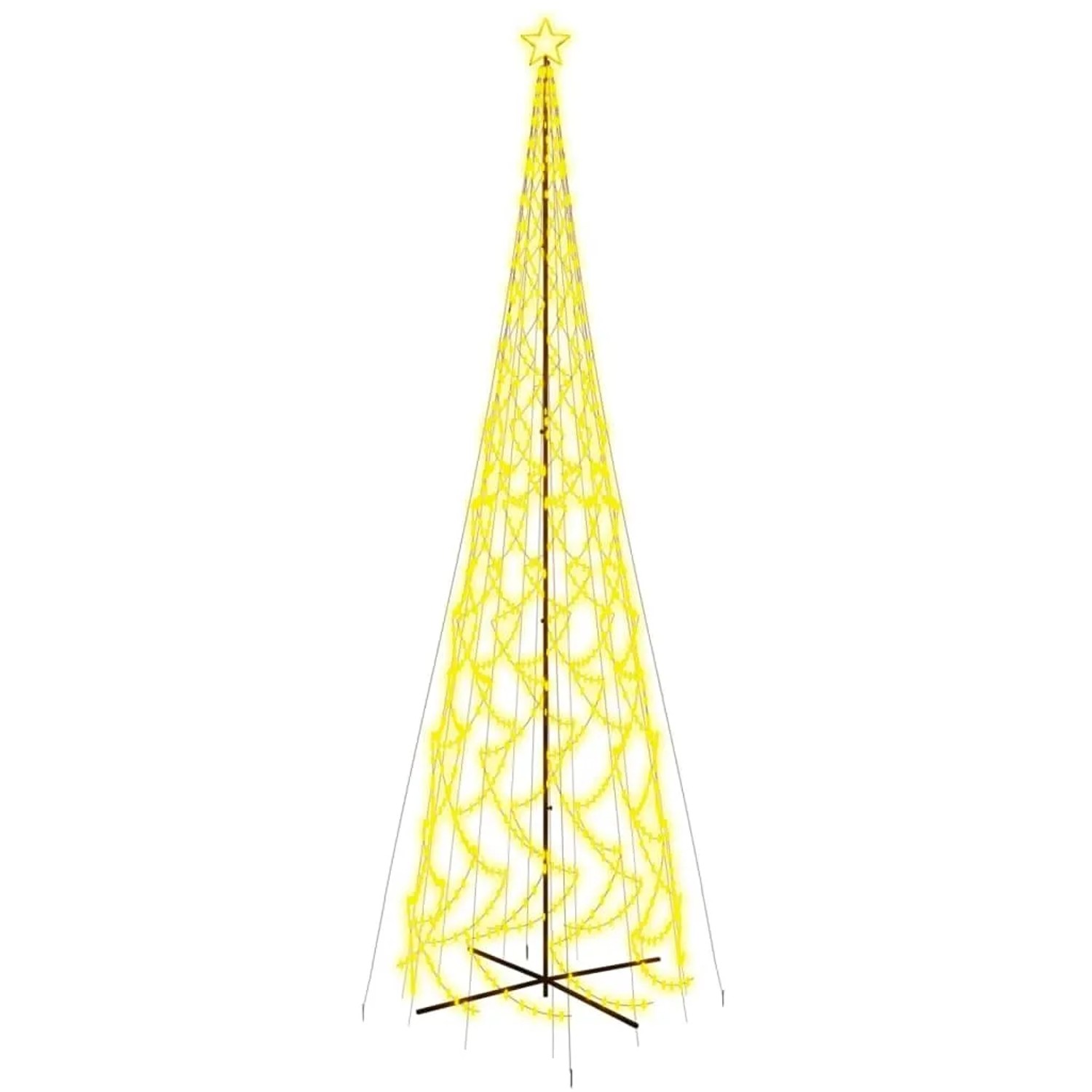 vidaXL LED-Weihnachtsbaum Kegelform Warmweiß 3000 LEDs 230x800 cm