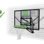 EXIT Galaxy Basketballkorb zur Wandmontage, grün/schwarz, mit Dunkring und Netz.