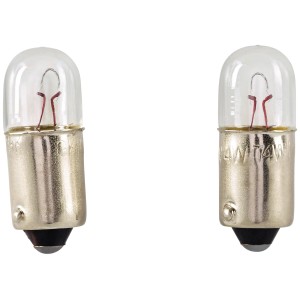 Zwei Glühlampen T4W 12V für Autoelektrik, BA9s Sockel.