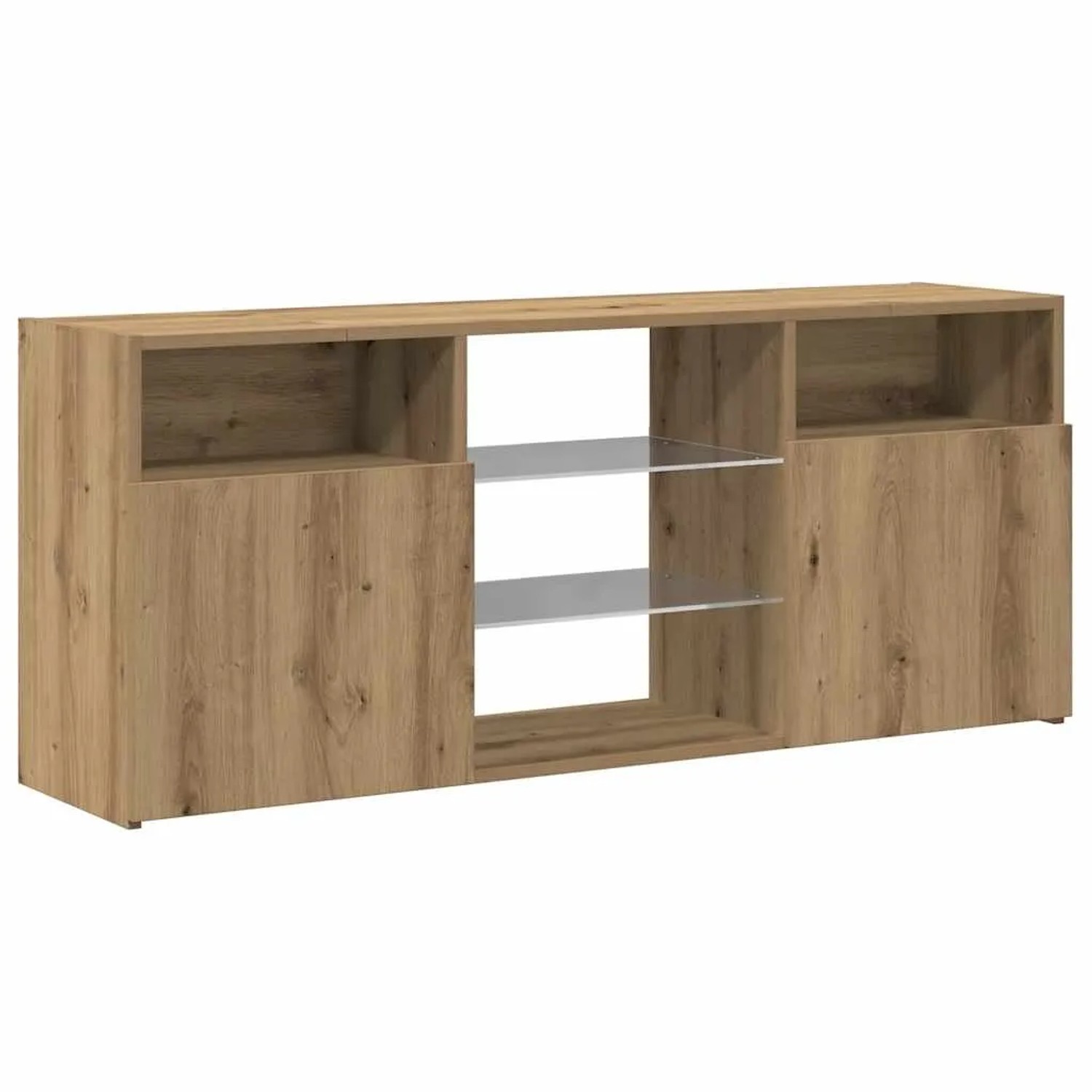 vidaXL TV-Schrank mit LED-Leuchten Artisan-Eiche 120x30x50 cm 856352_6
