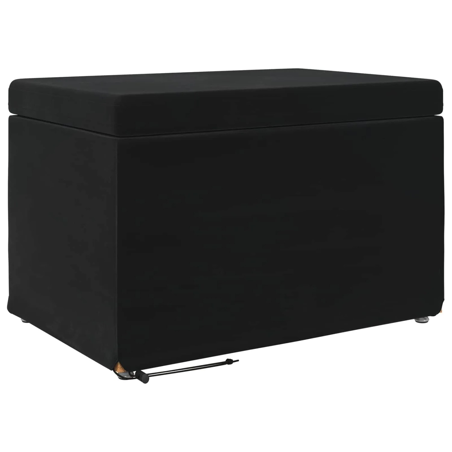 vidaXL Hocker Schwarz 61 x 41 x 40 cm Samt und Engineering Holz 876769