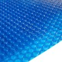 Blaue Steinbach Solarplane für Rechteckbecken, 700x350 cm, mit Noppen zur Wärmespeicherung.