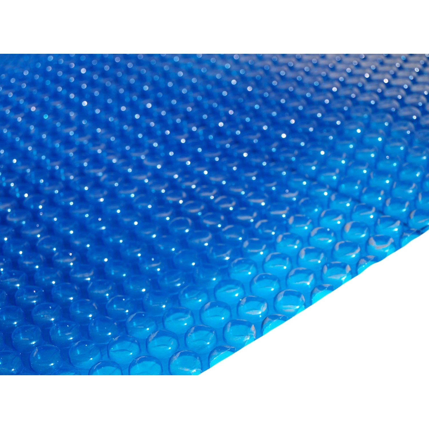 Blaue Steinbach Solarplane für Rechteckbecken, 700x350 cm, mit Noppen zur Wärmespeicherung.