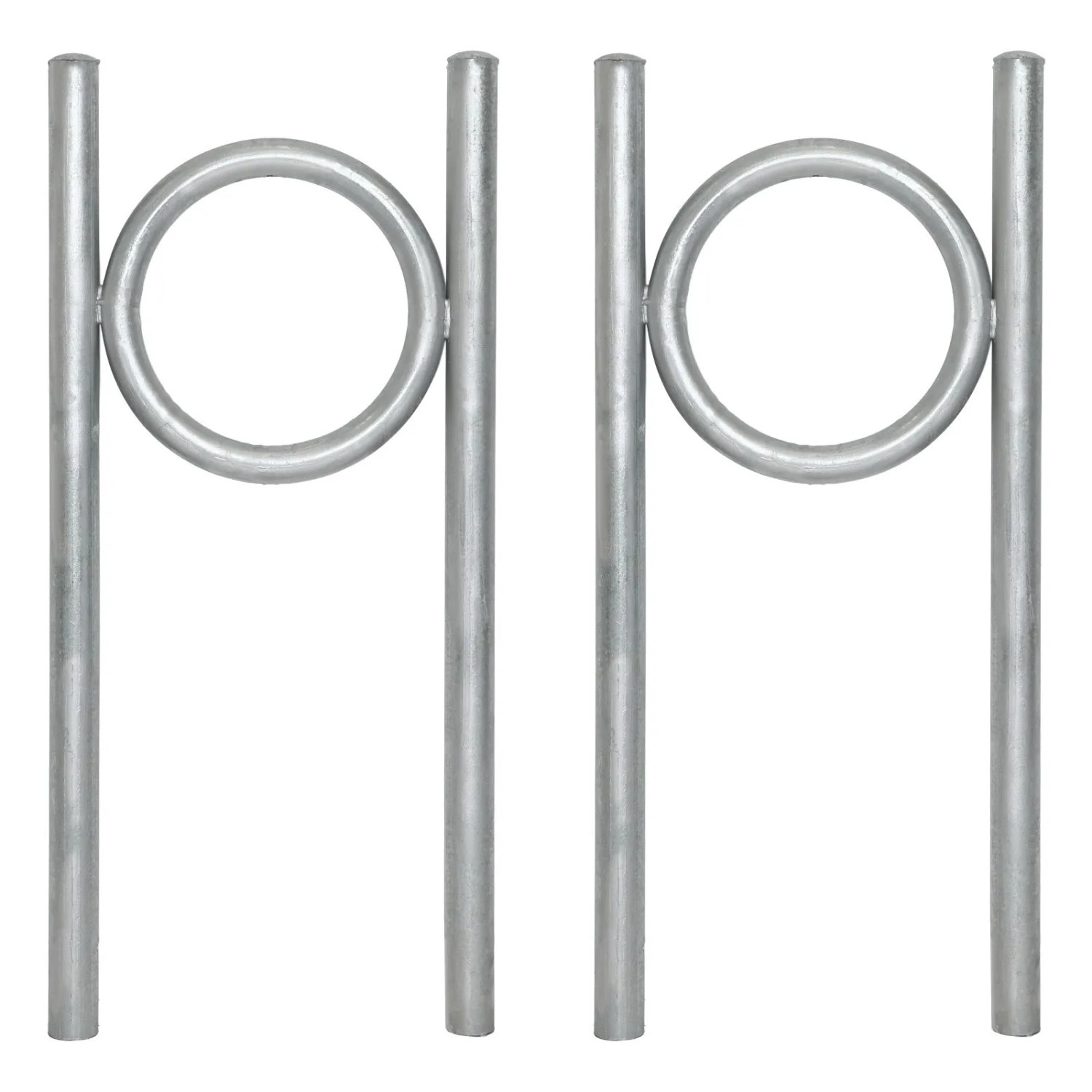 TRUTZHOLM 2x Fahrradanlehnbügel 116,5 x 52,5 cm Stahl Durchmesser 50 mm Typ O