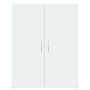 Weißer vidaXL Aktenschrank (60x32x77,5 cm) aus Holzwerkstoff mit zwei Türen.