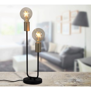 Moderne Näve Tischleuchte Modo, 2-flammig, 45,3 cm hoch, mit zwei E27 Fassungen.