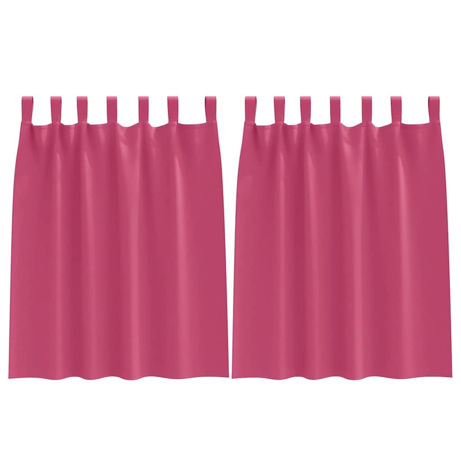 vidaXL Verdunkelungs-Vorhänge mit Ringen Helles Pink Polyester 4107623 günstig online kaufen