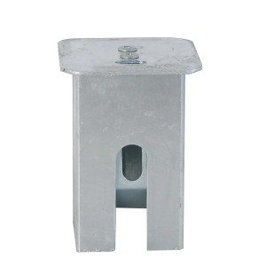 Feuerverzinkte Abdeckkappe 70x70 mm für Pfosten mit Federverschluss.