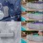 Bestway San Francisco HydroJet Pro Whirlpool für 7 Personen, Marmor-Optik, mit Zubehör und LED-Beleuchtung.