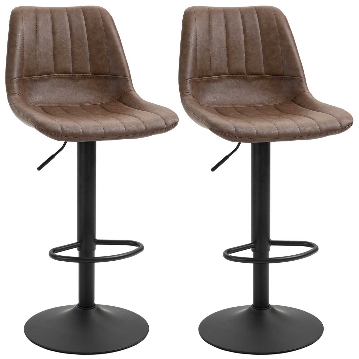 Thumbnail - HOMCOM 2er Set Barhocker Höhenverstellbarer Küchenhocker