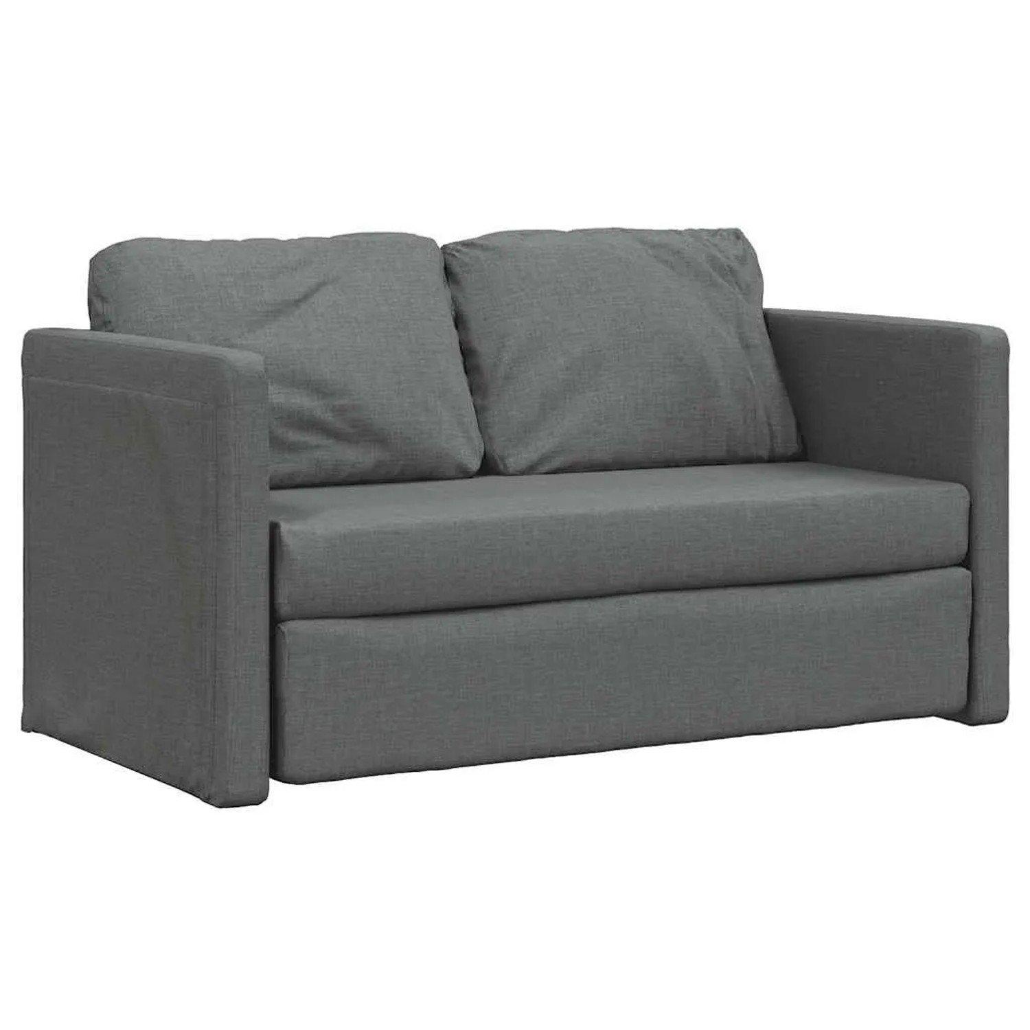 vidaXL Bodensofa mit Schlaffunktion Dunkelgrau 112x174x55 cm Stoff 353965