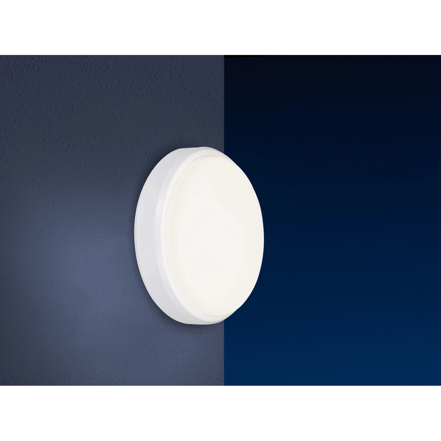 Weiße LED-Rundleuchte (18 W) für Keller & Flur. Moderne Deckenleuchte mit neutralweißem Licht.