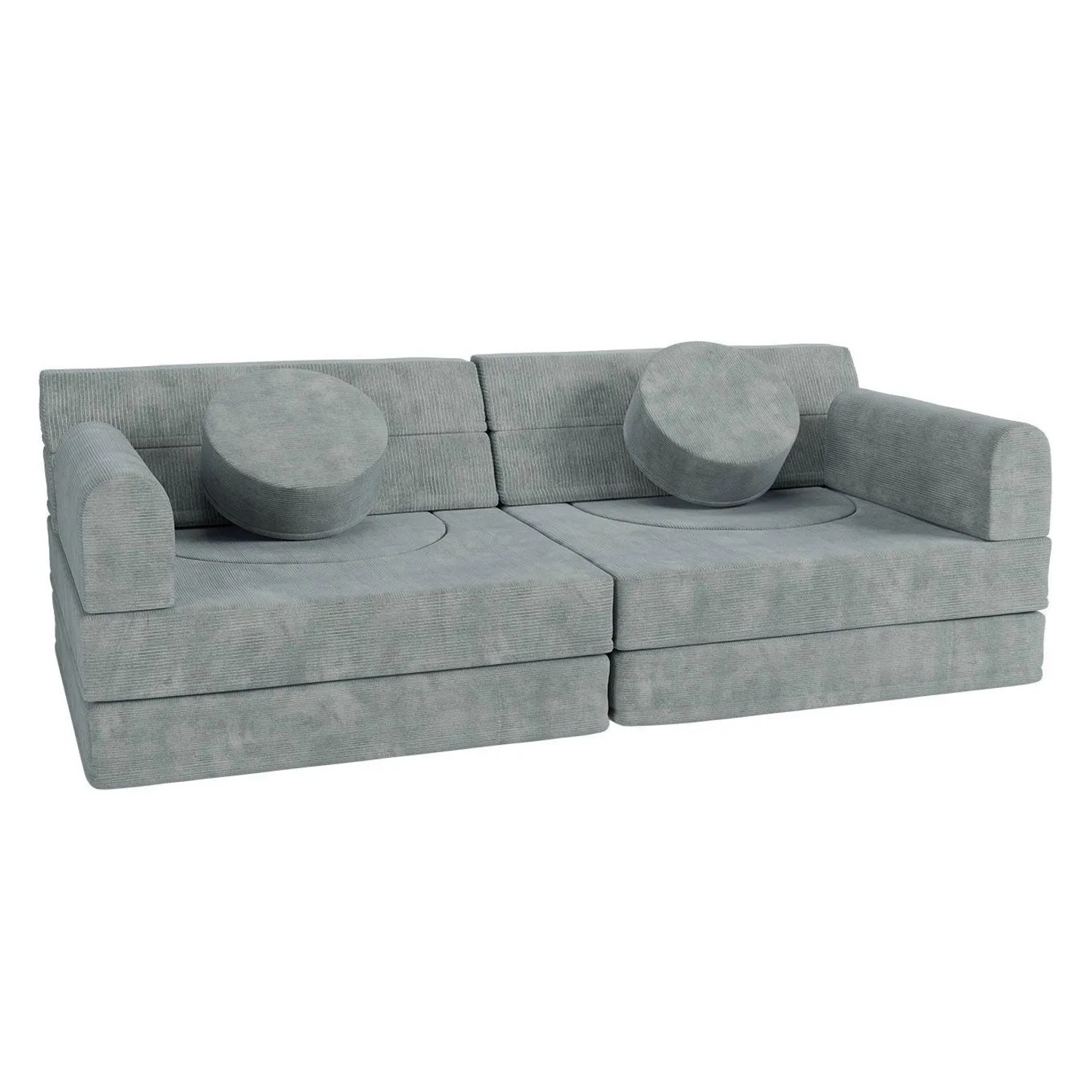 Juskys Kinder Spielsofa Kayo Cord In Hellgrün