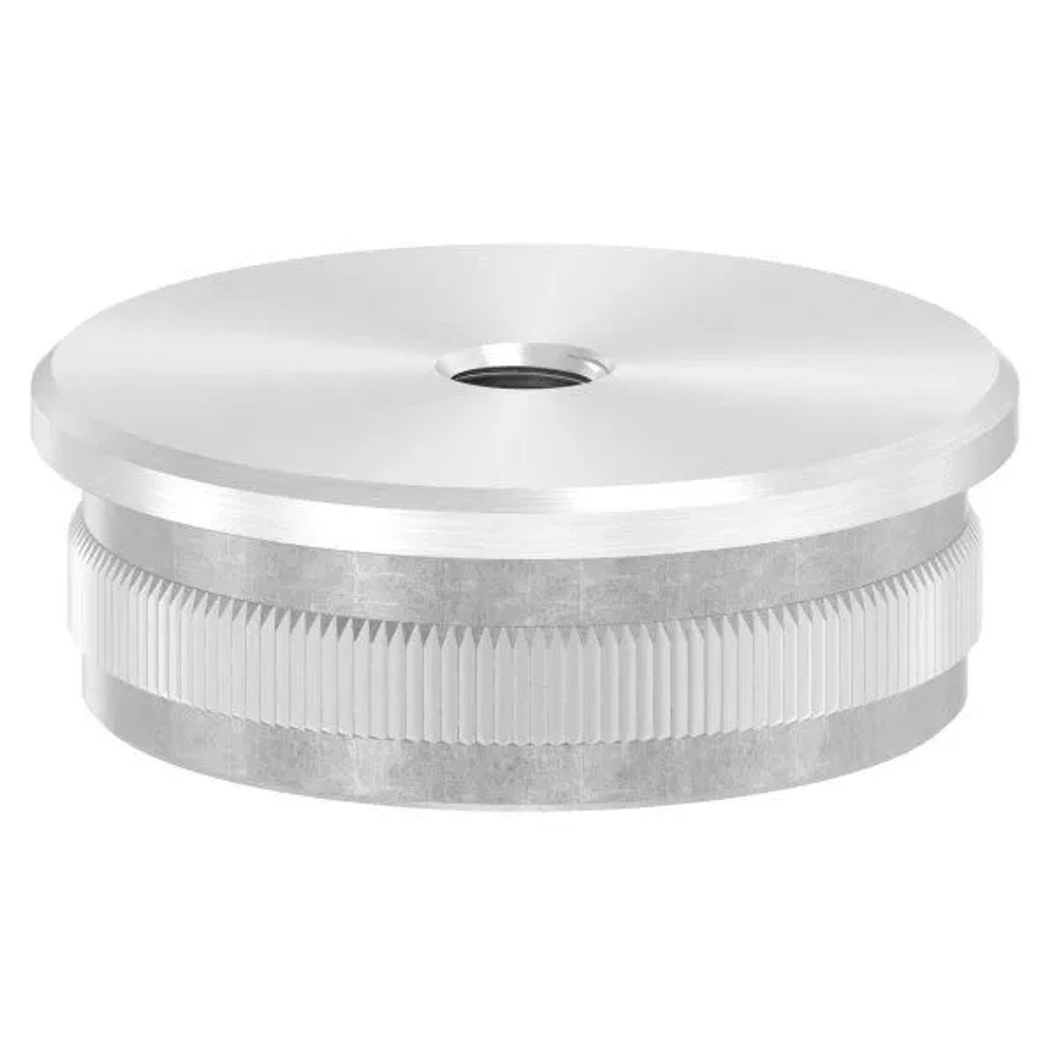 FeNau Einsteckkappe Edelstahl V2A Für Rohr Ø 48,3x2,0 mm Mit M8 Gewinde Flach