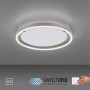 Moderne, runde Just Light LED Deckenleuchte Ritus in Aluminium, dimmbar.