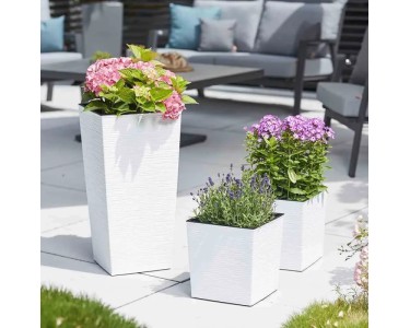 Vencer Selbstbewässernder Blumentopf, Rechteckig, 10,8 Zoll, Weiß – Bis Zu 12 Wochen Ohne Gießen