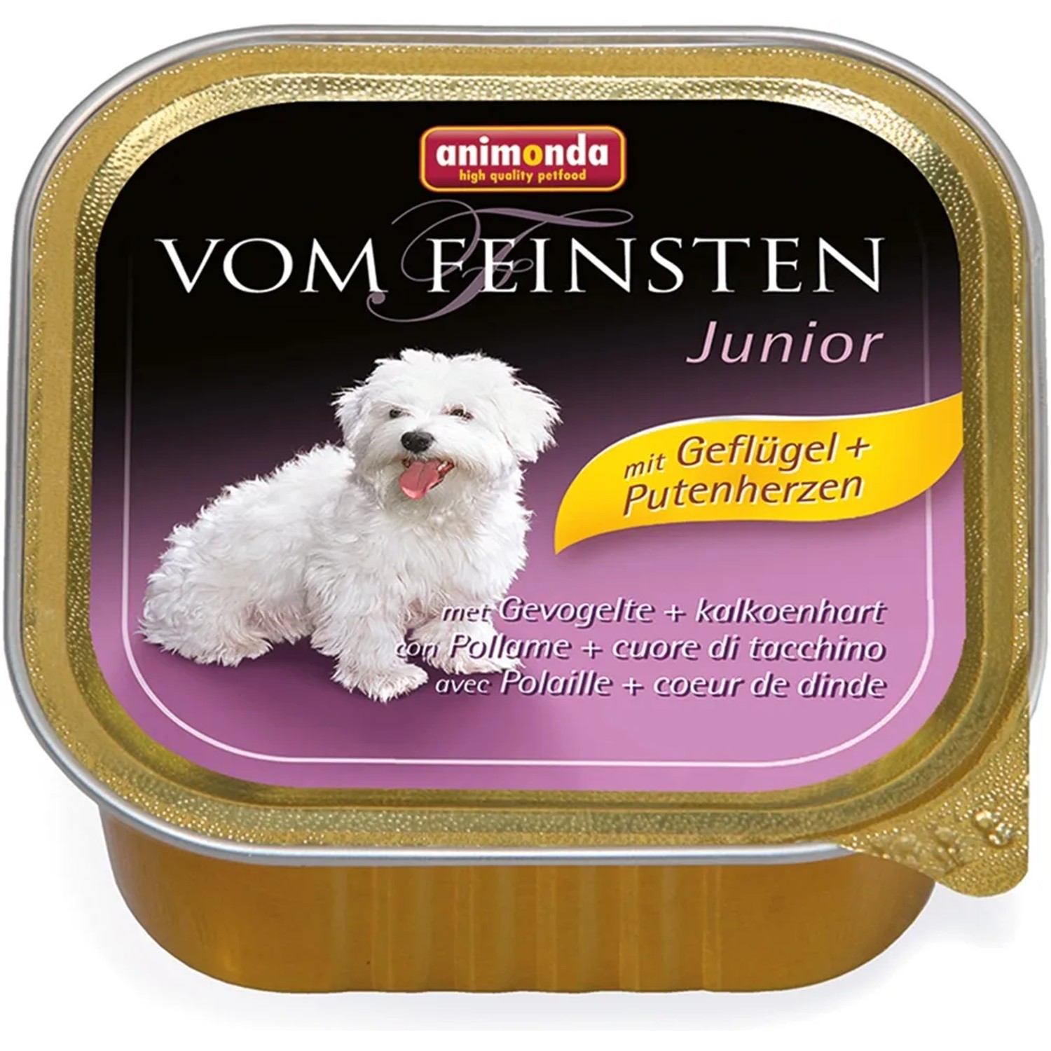 Vom Feinsten Hunde-Nassfutter Junior mit Geflügel und Putenherzen 150 g