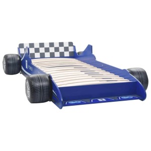vidaXL Kinderbett im Rennwagen-Design 90 x 200 cm Blau 245661