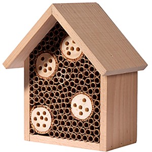 Bienenhaus Komfort+ aus Holz, Nisthilfe für Insekten, 20x11x22cm, FSC®-zertifiziert.