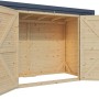 Offener, anthrazitfarbener Bertilo Gartenschrank Box Bike (103x207cm) aus FSC®-Holz. Ideal zur Aufbewahrung.