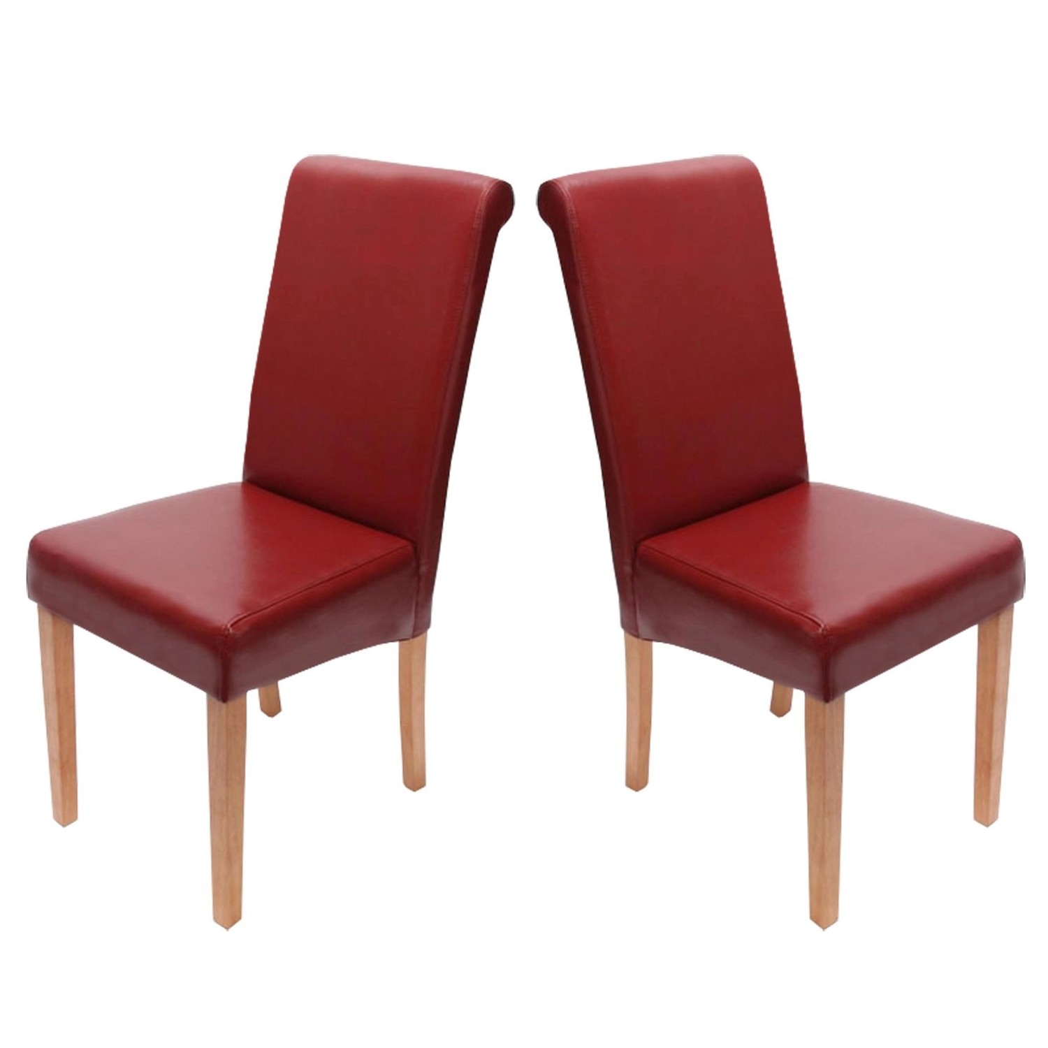 CHEFGASTRO Esszimmerstuhl 2er-Set99x41x60cm Sitzhöhe 47cm Leder Rot Helle B günstig online kaufen