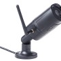 Summer Fun Smart Garden Cam: Schwarze Outdoor WLAN Kamera mit Antenne und Halterung.