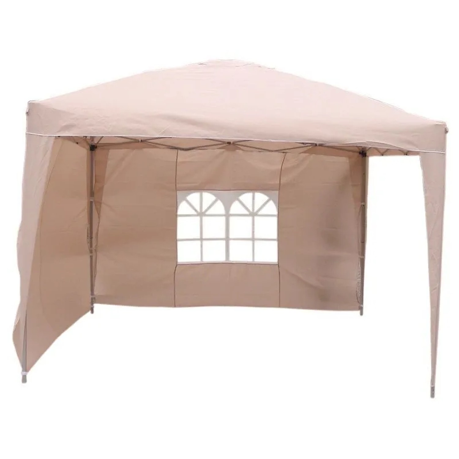 Lex Alu Pavillon Faltpavillon 3x3m Gartenpavillon Gartenzelt Partyzelt Wasserdicht Beige
