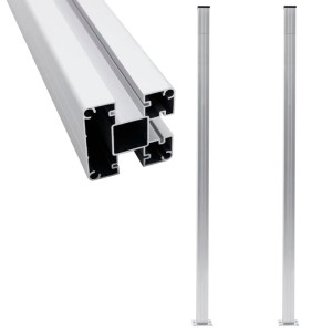 vidaXL Zaunpfosten 2 Stk Aluminium 185 cm 49076