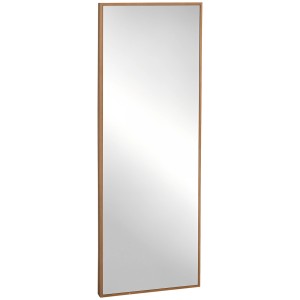 Rechteckiger HOMCOM Wandspiegel (125x45cm) mit Holzrahmen in Natur für Schlafzimmer.