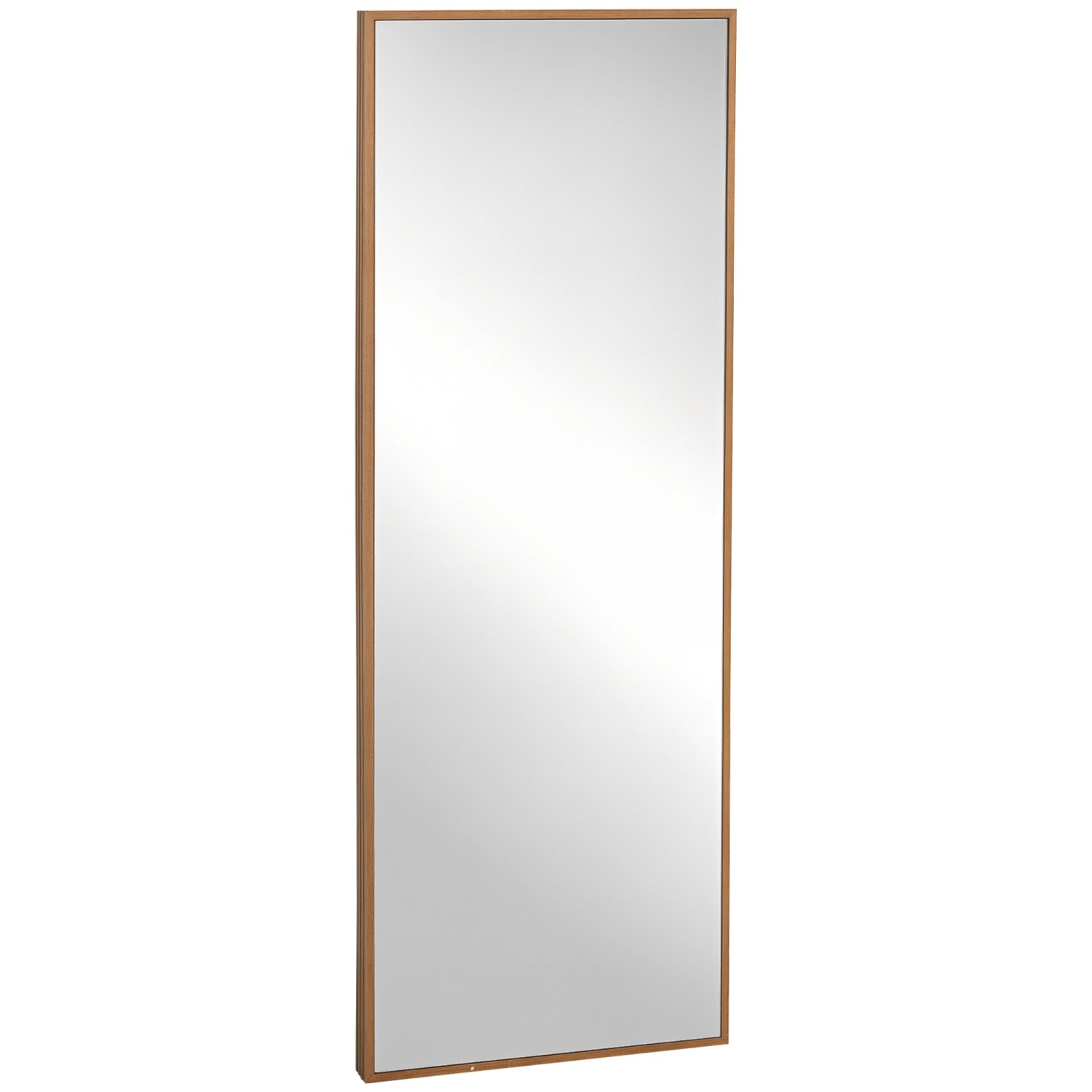 HOMCOM Wandspiegel Garderobenspiegel 125 x 45cm für Schlafzimmer Natur