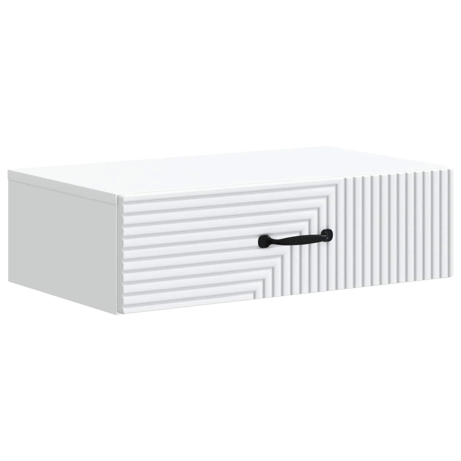 vidaXL Wandmontierter Beistelltisch Weiß 59 x 34,5 x 17 cm 898655