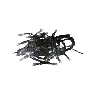 Lex 50er LED Lichterkette Batteriekette Weihnachten Beleuchtung Weiß Deko