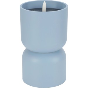 Solar-LED-Dekokerze Ø 10 cm x 18,9 cm Hellblau