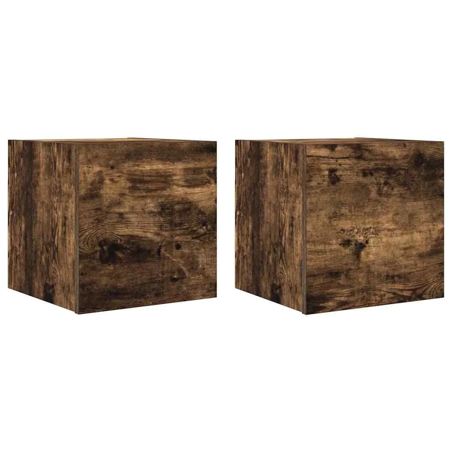 vidaXL TV-Wandschränke 2 Stk Räuchereiche 30,5x30x30 cm 815136